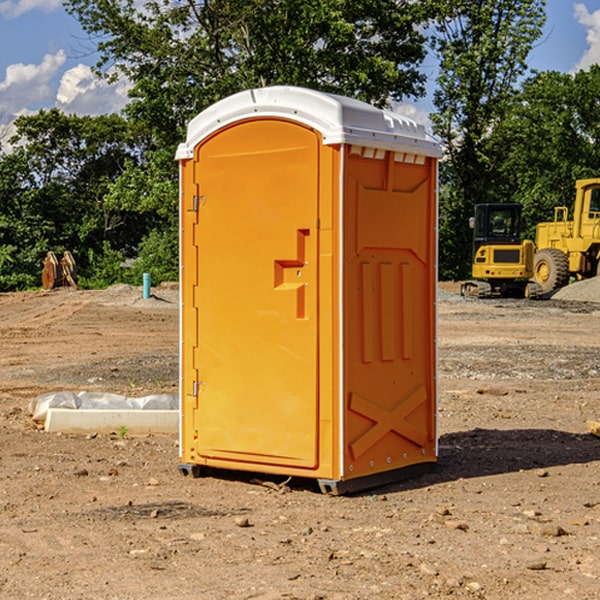 how often are the portable restrooms cleaned and serviced during a rental period in Garceno